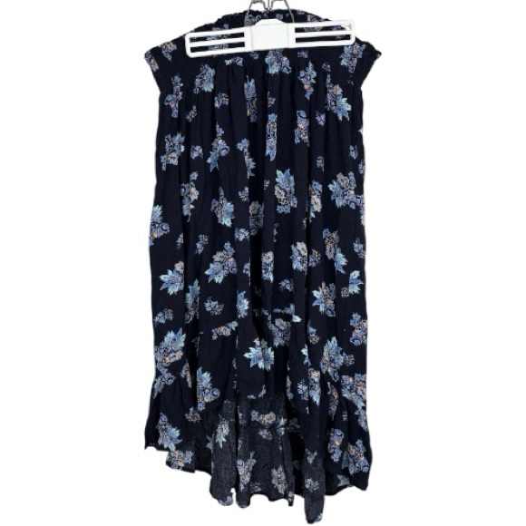 Lane Bryant Dresses & Skirts - Lane Bryant Navy High-Low Floral Maxi Skirt size 16 some flaws coquette light